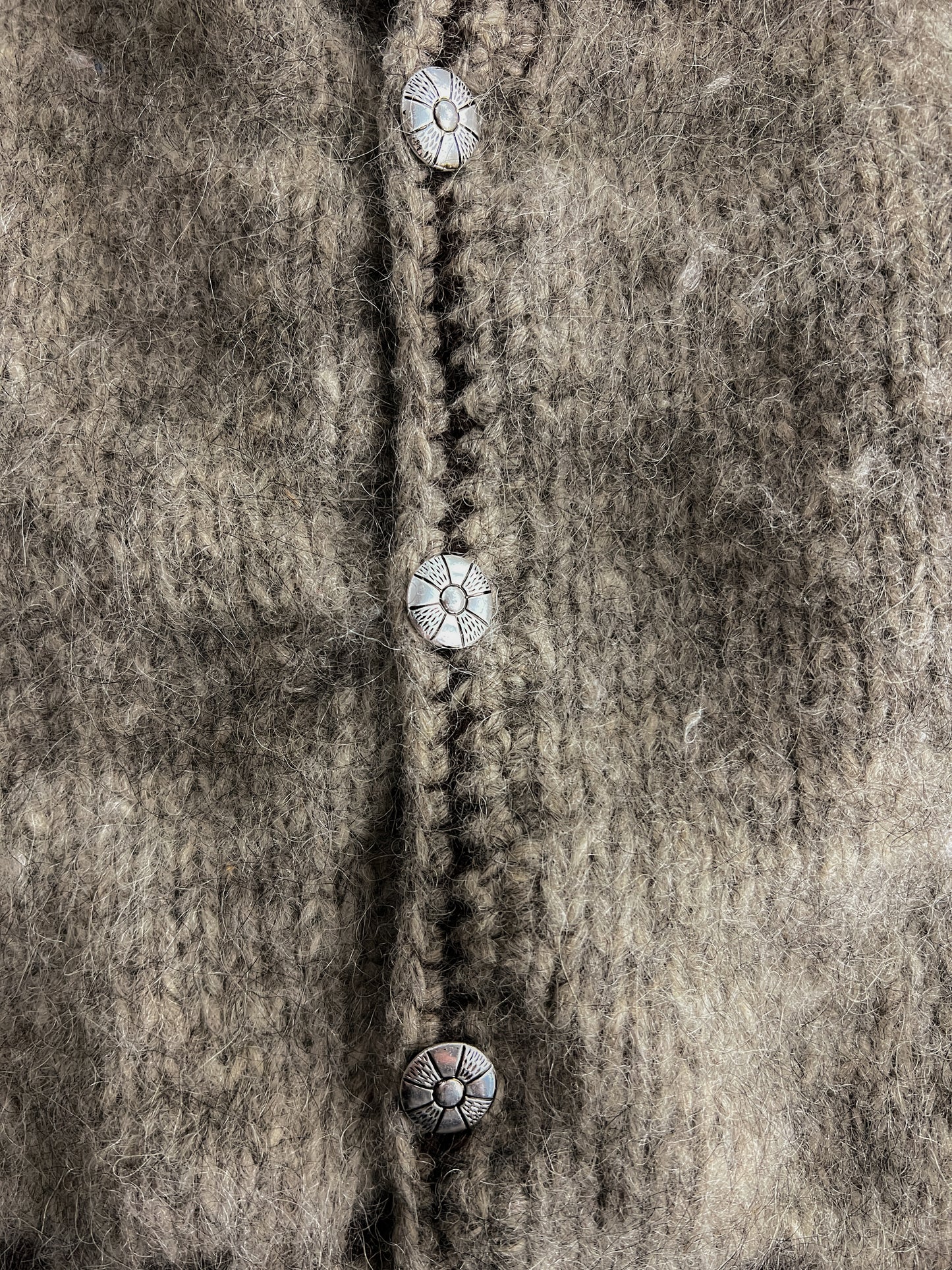 1970's Scandinavian Lopi Wool Cardigan [XS]