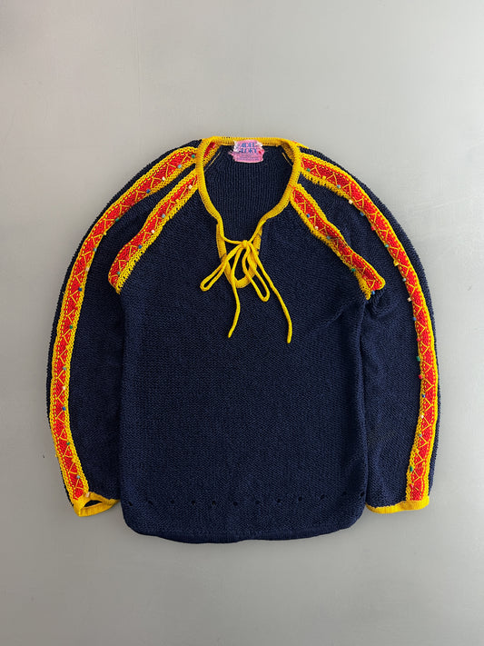 1960's Beaded Folk Knit [M]
