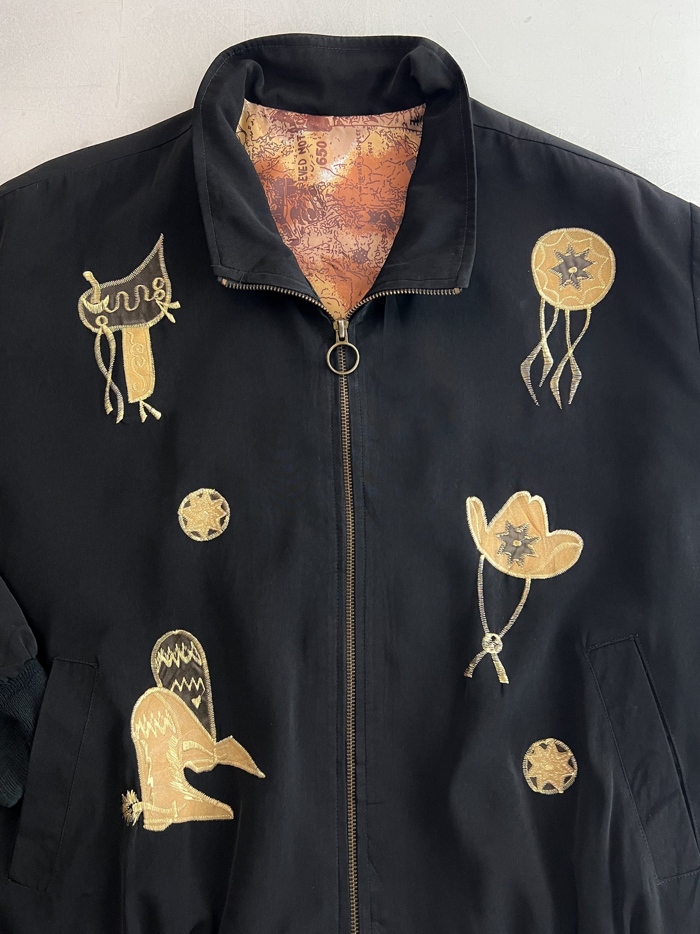 South Western Silk Embroidered Jacket [M/L]