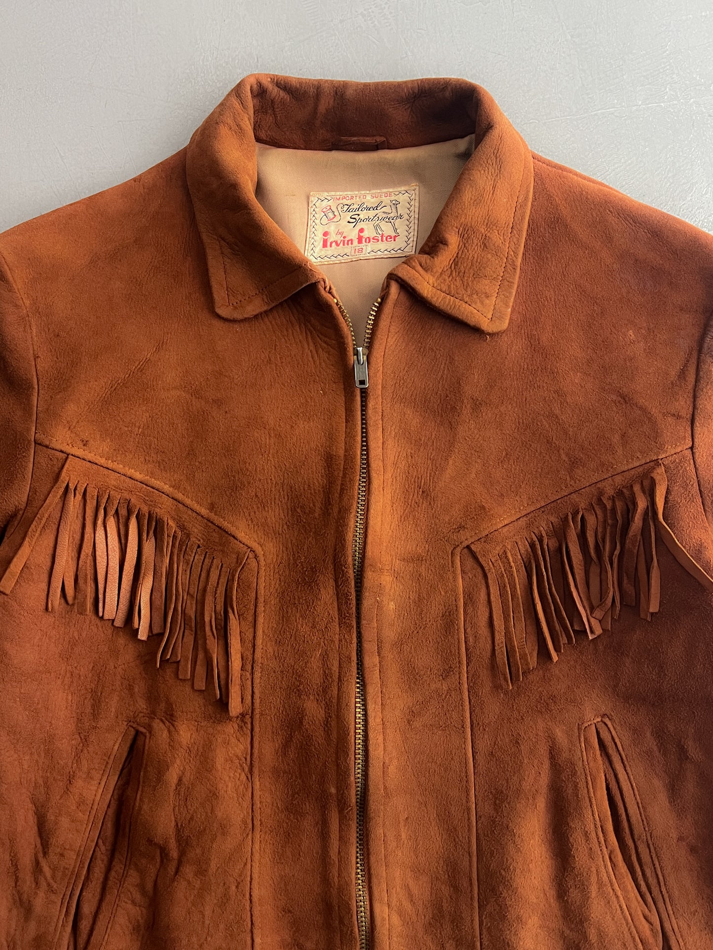 1960's Irvin Foster Suede Fringe Jacket [S/M]