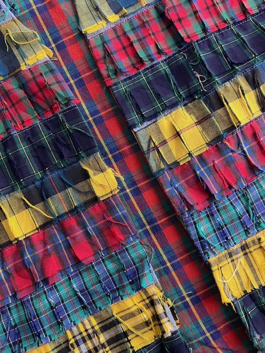 Handmade Plaid Scrap Vest [S/M]