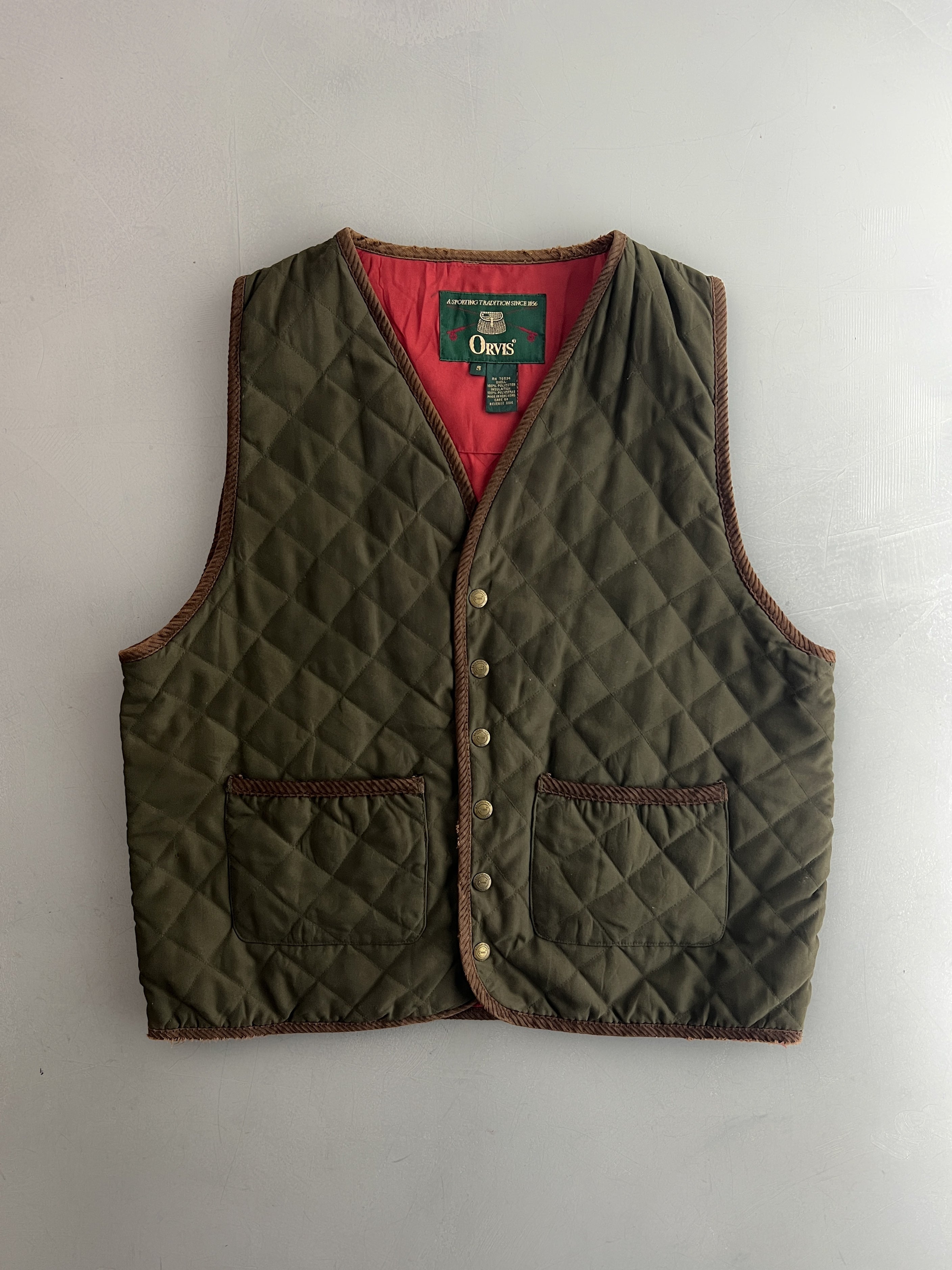 1980's Quilted Orvis Fishing Vest [S/M]
