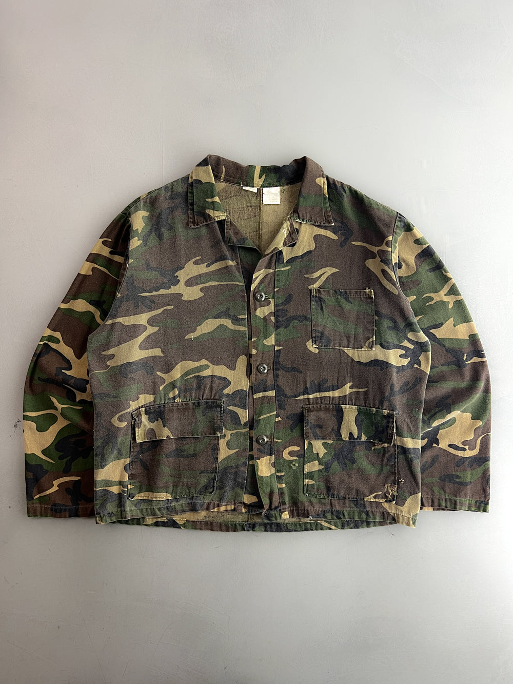 Boxy Fit Faded Camo Shirt [L]