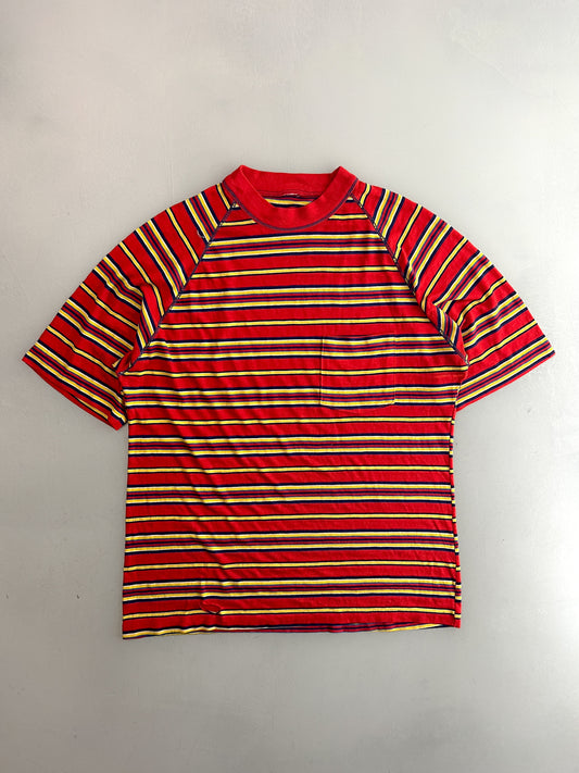 1960's Stripe Pocket Tee [L]