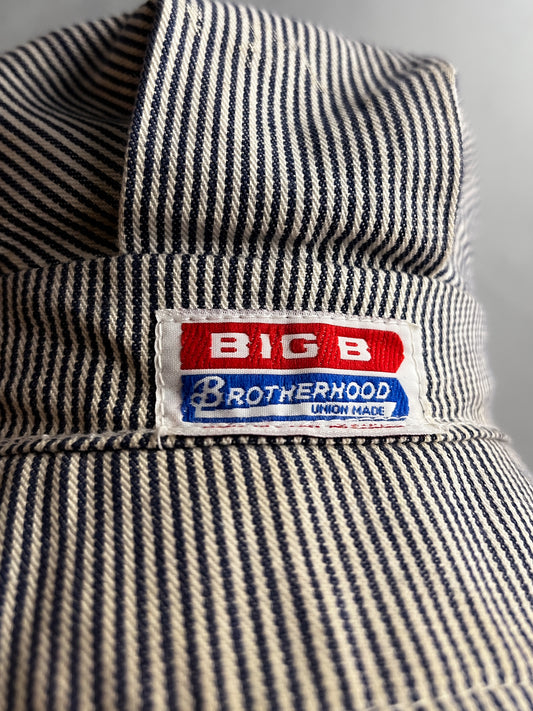 Union Made Big B Hickory Stripe Engineer Cap