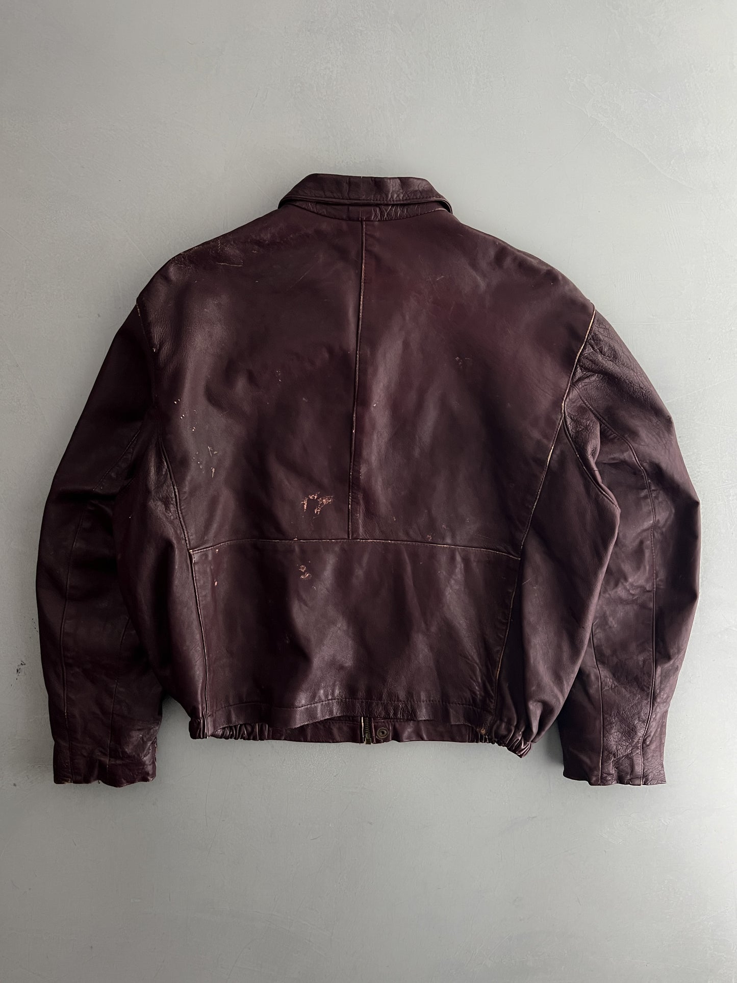 1970's French Leather Utility Jacket [L]
