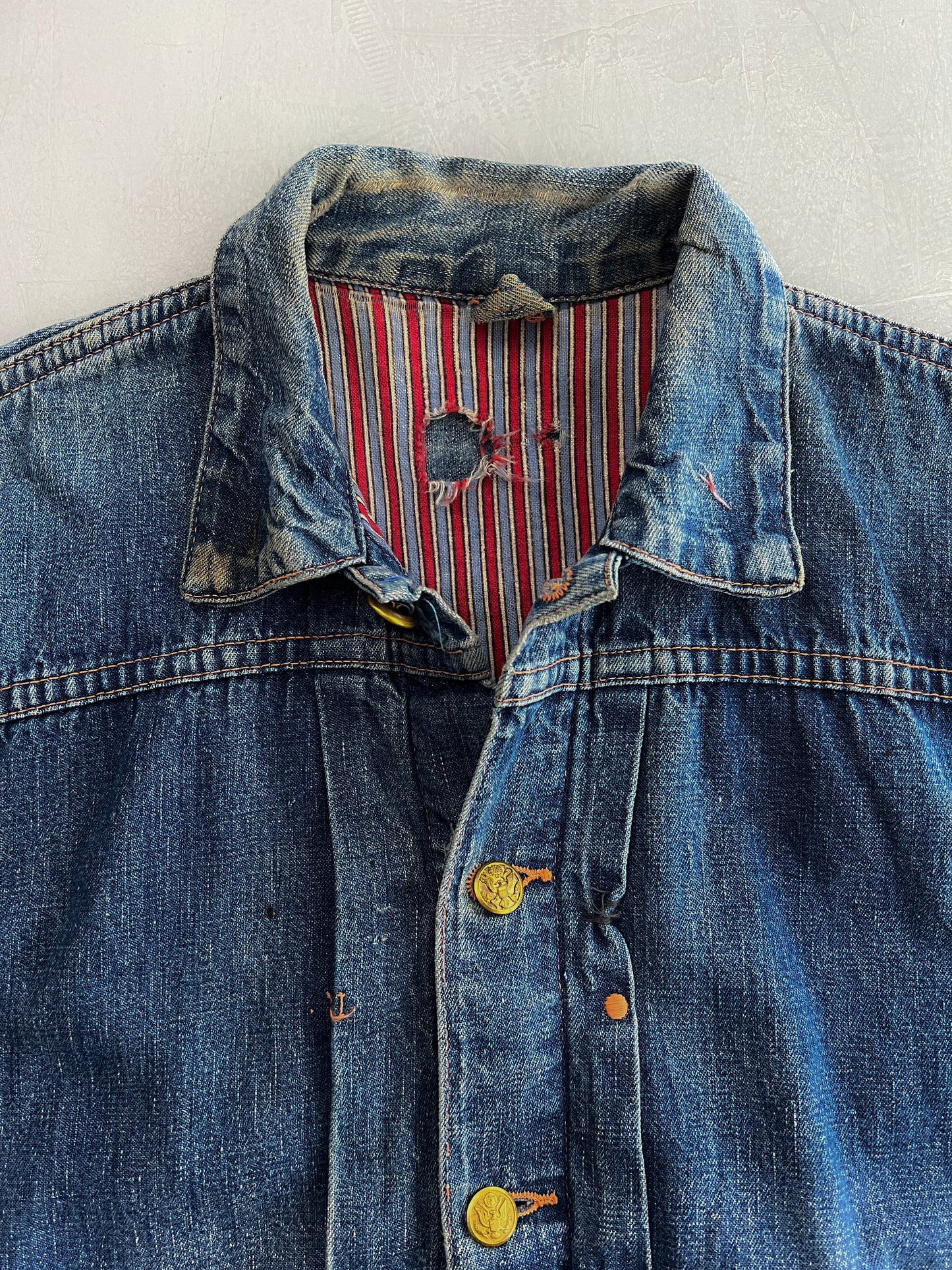 1960's Selvedge Denim Hippie Vest [XS-S]