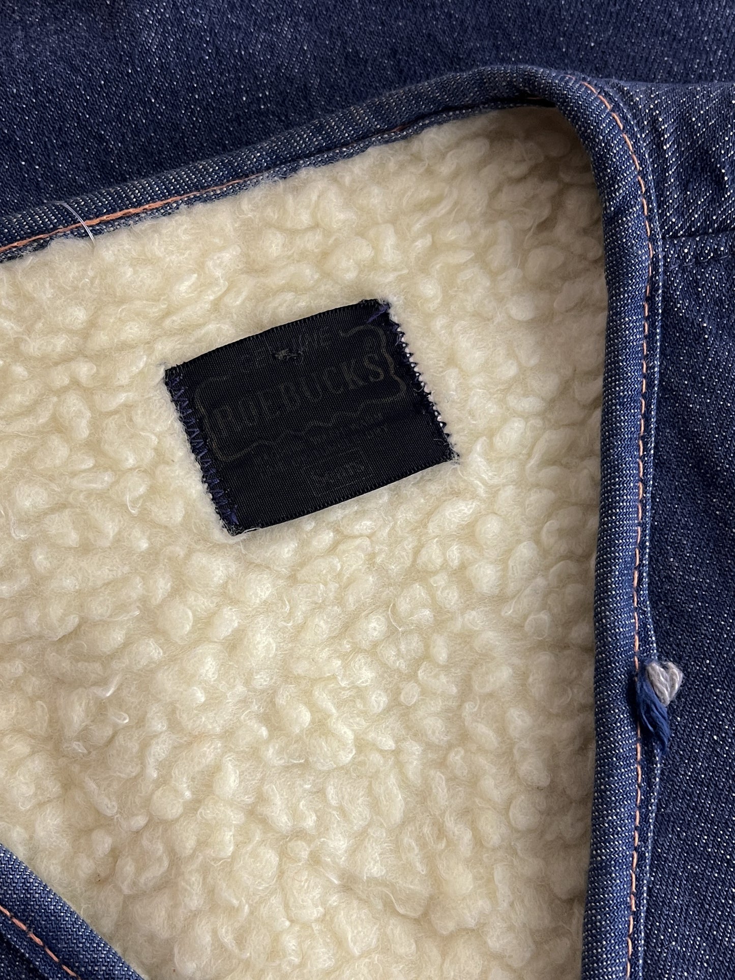 Sears Roebucks Shearling Denim Vest [L]