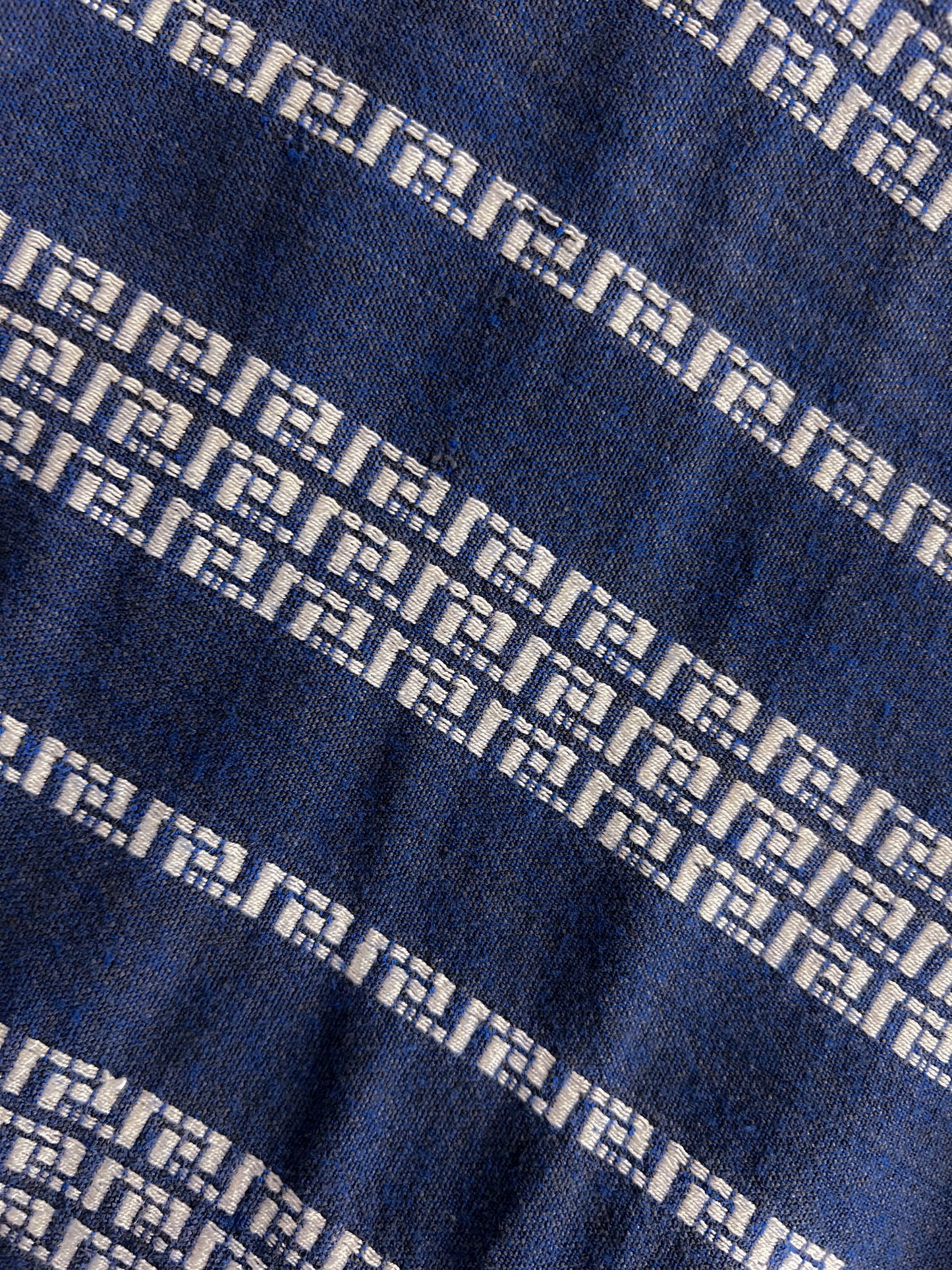 Indigo Maze Weave Cotton Shirt [S]