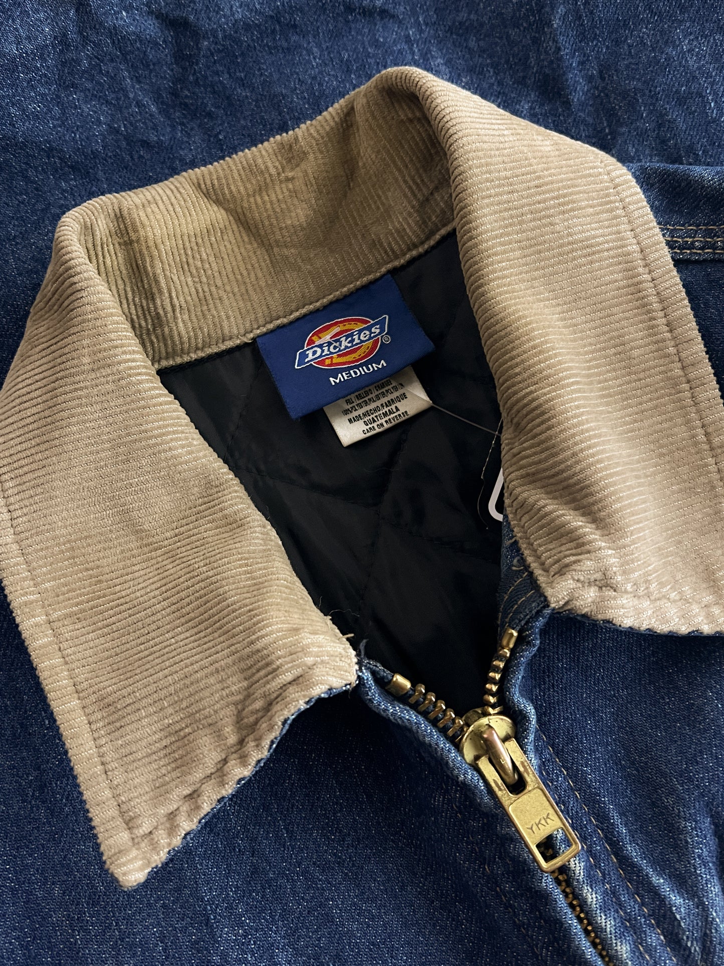 Quilt Lined Dickies Denim Work Jacket [L]