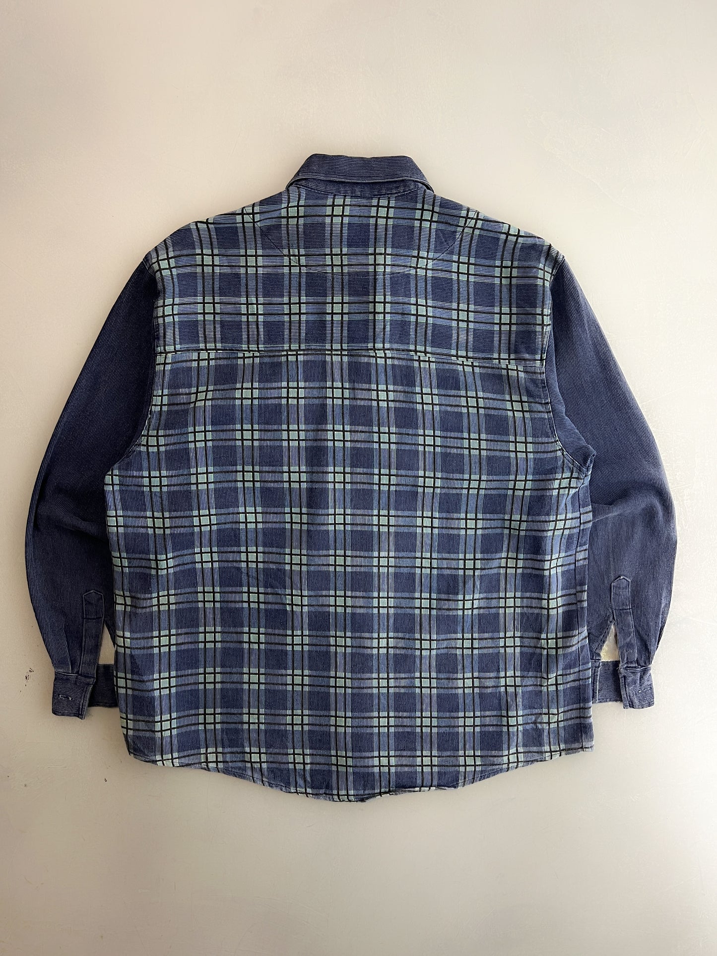 1990's Zip-Up Cord Shirt [L]