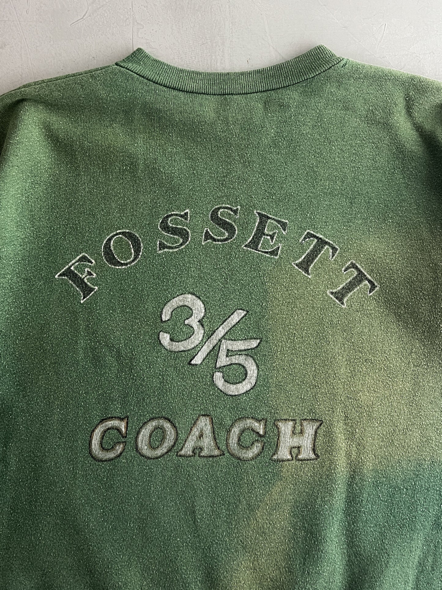 Faded Hand Drawn ‘Bert’s Bobcats’ Short Sleeve Sweatshirt [M/L]