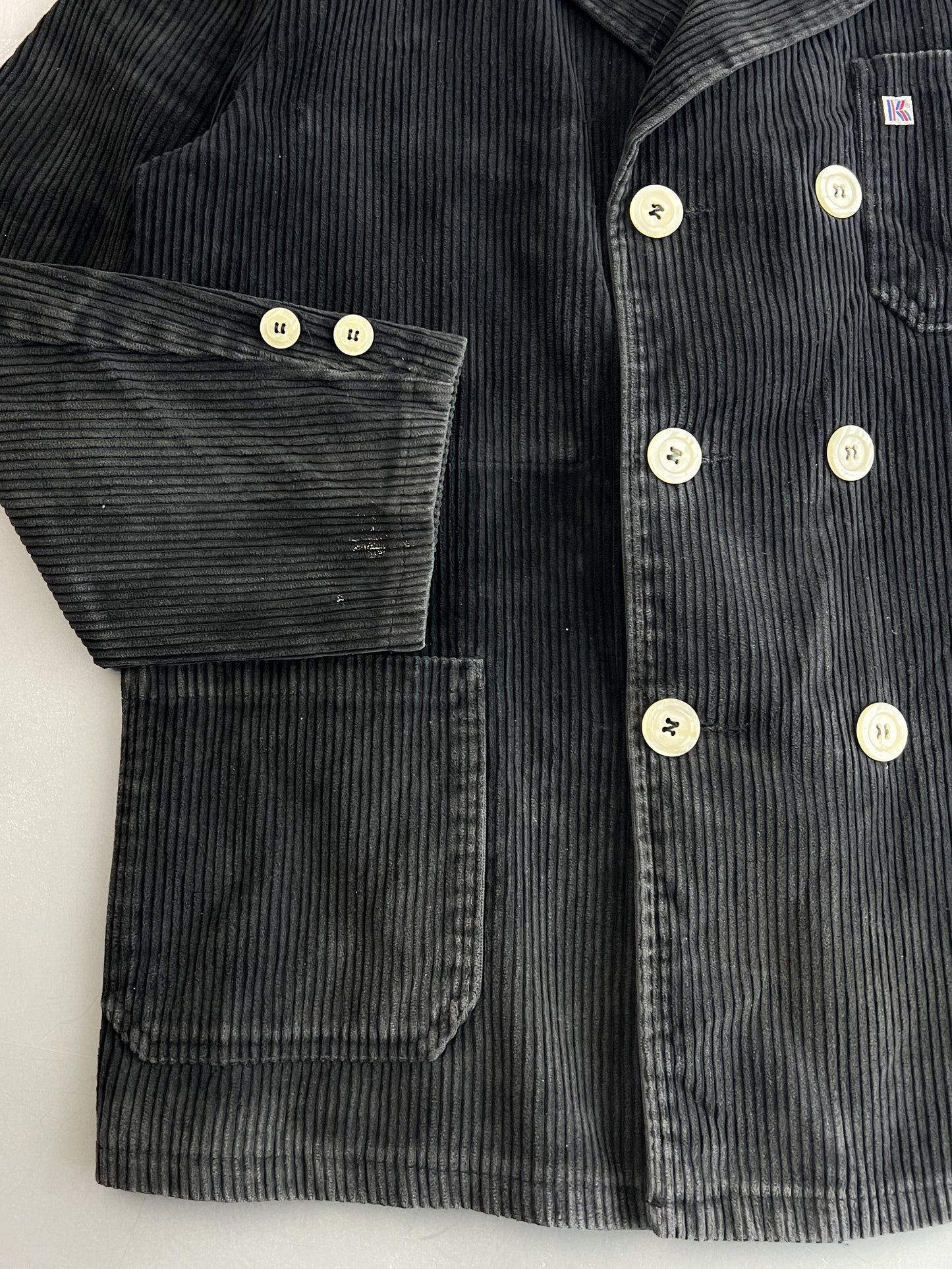 Double Breasted Corduroy Work Jacket [L]