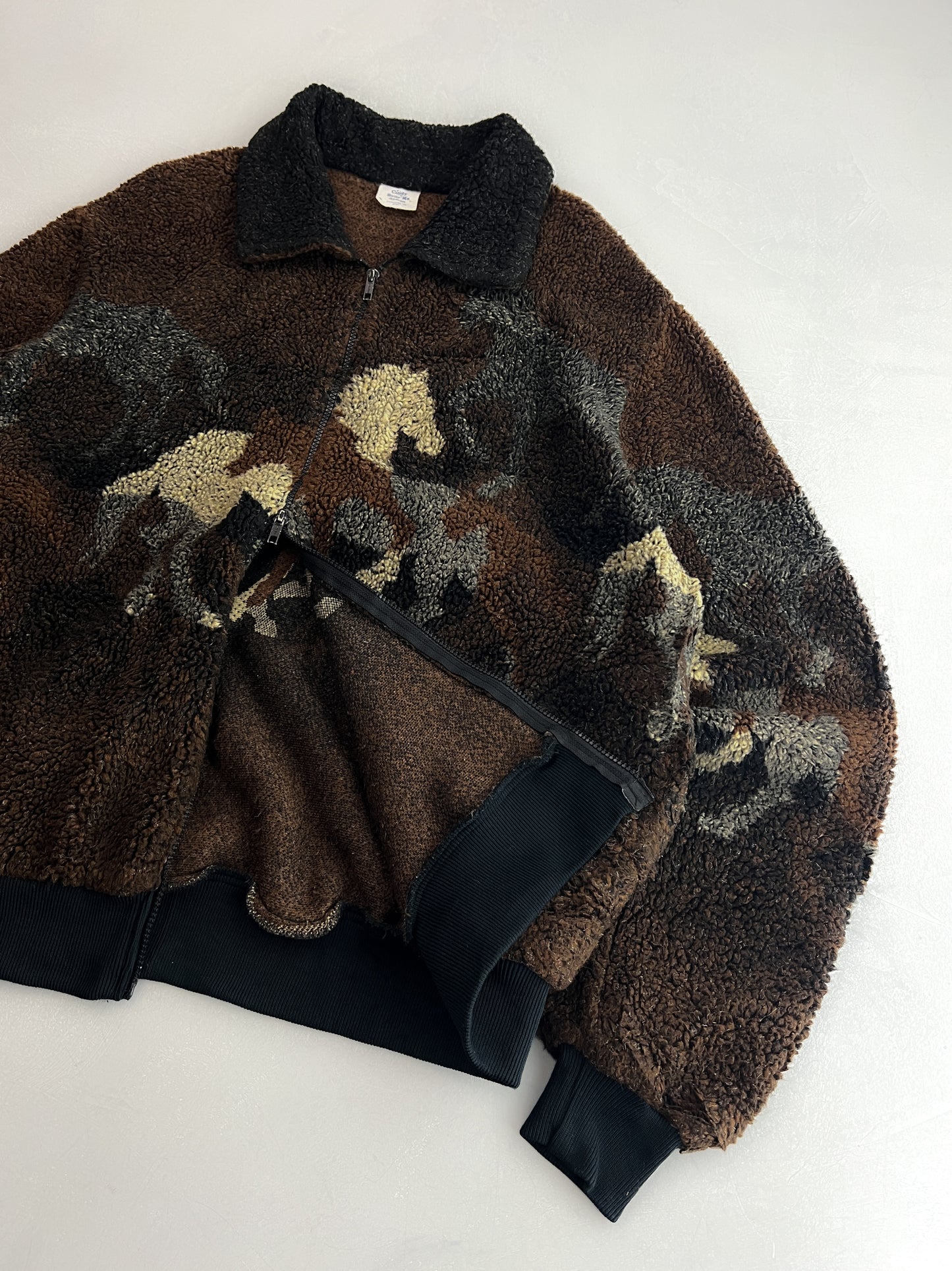 1990's Horse Motif Deep Pile Fleece [XL]