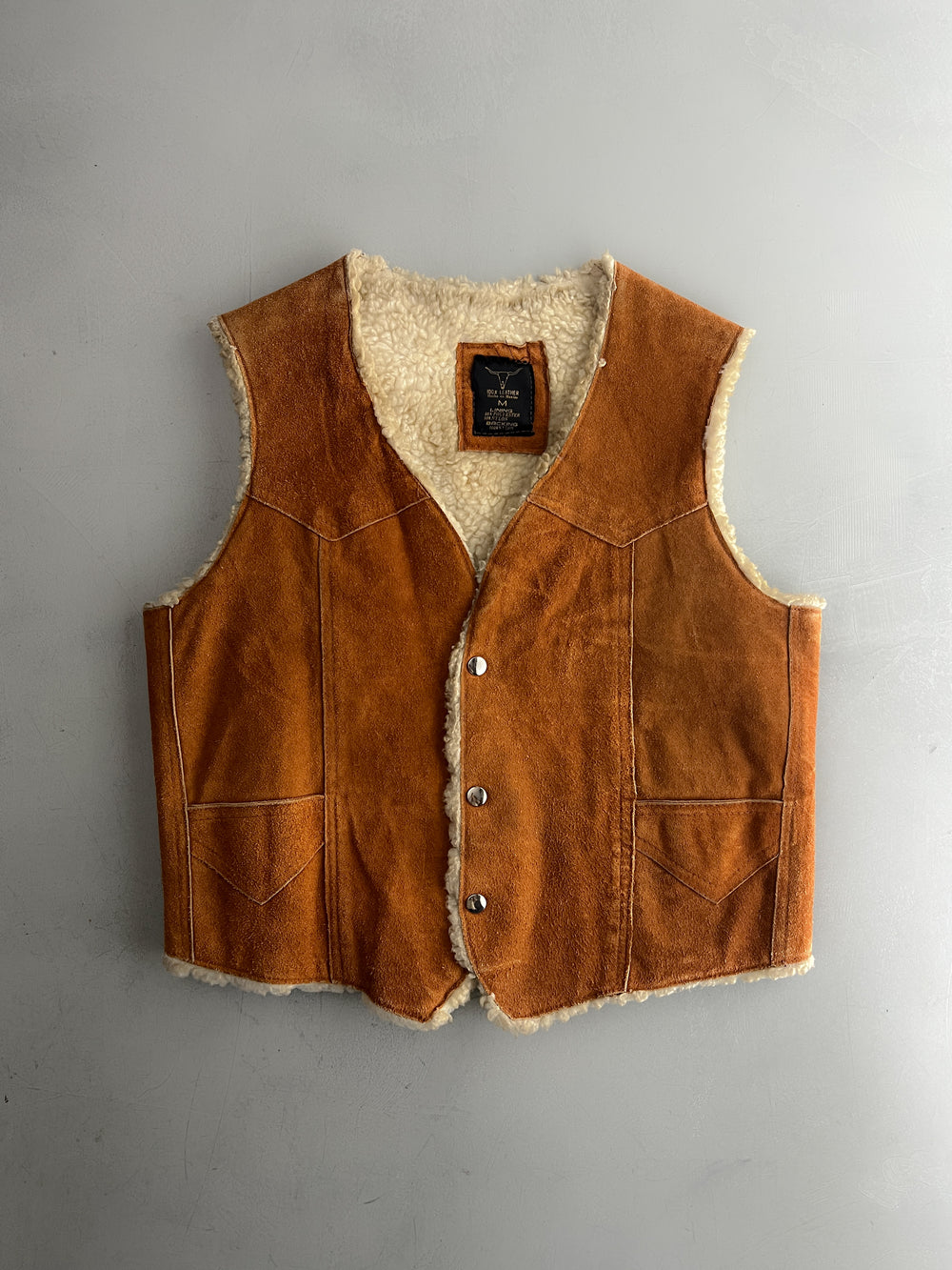 Suede Shearling Vest [M]