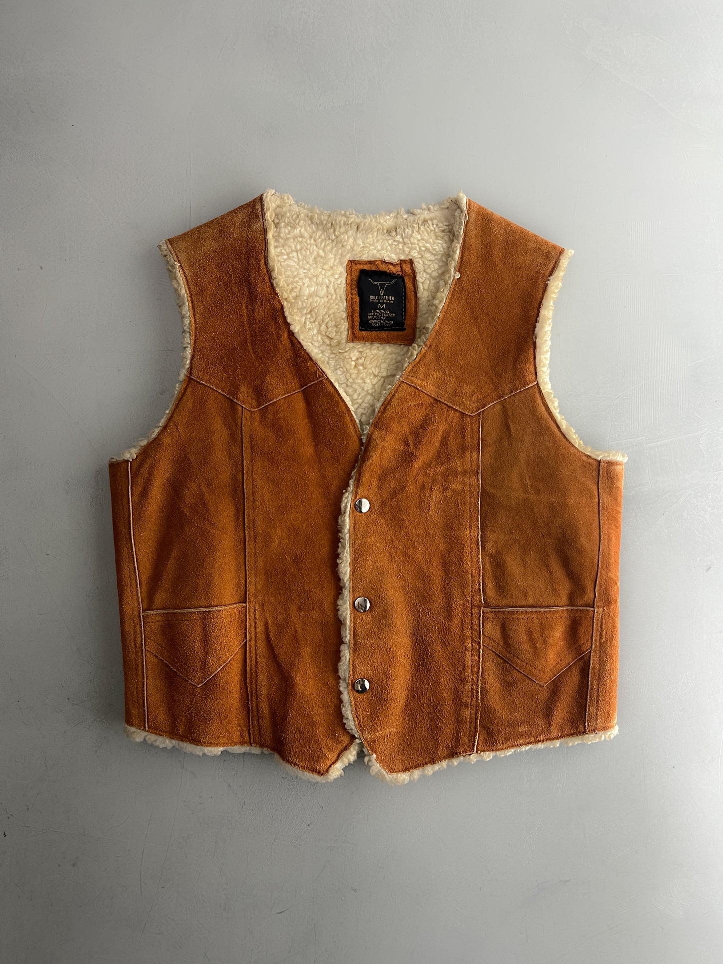 Suede Shearling Vest [M]