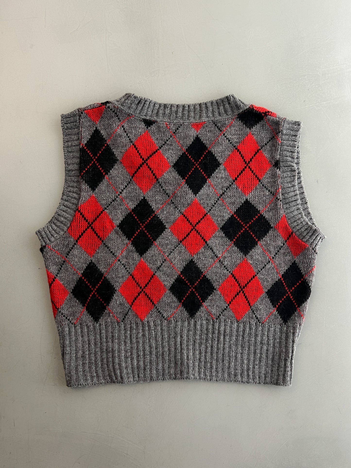1960's Sears Argyle Knit Vest [XS]