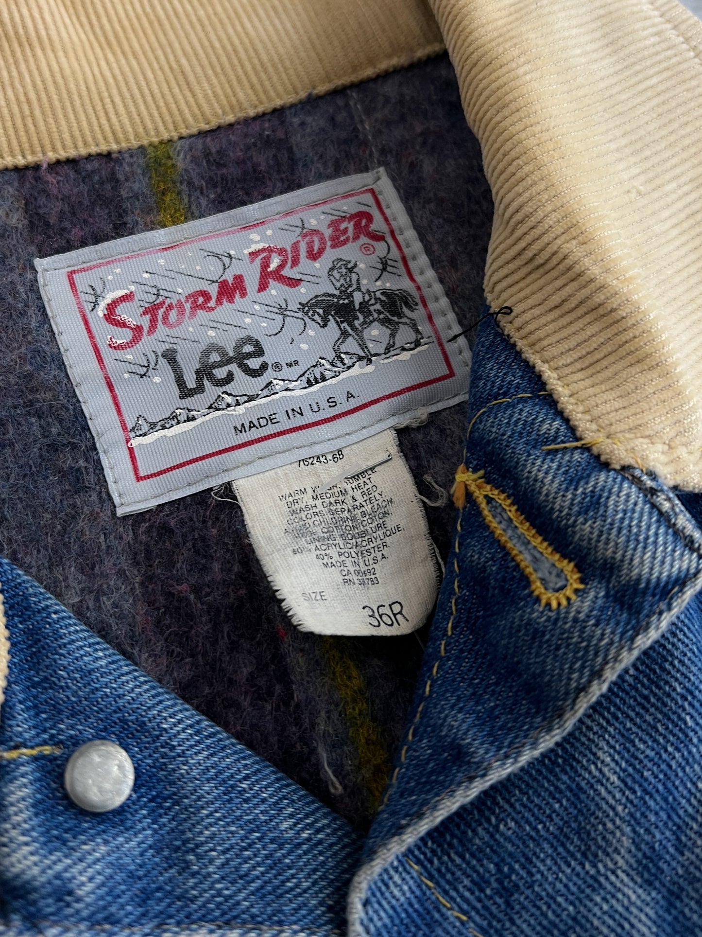 80's/90's Lee Storm Rider Denim Jacket [S/M]