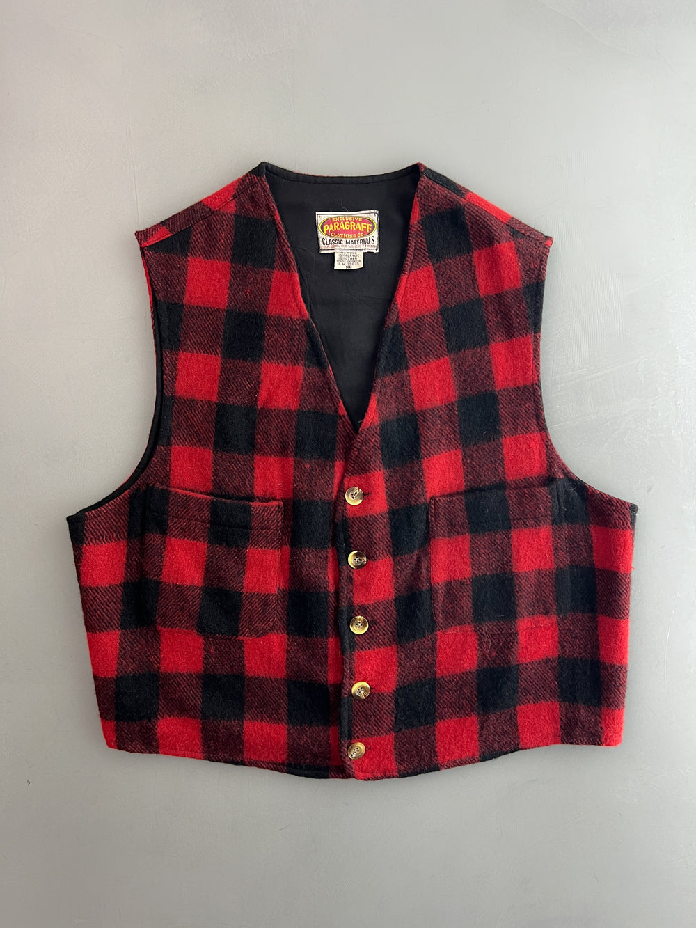 Buffalo Plaid Wool Vest [L/XL]