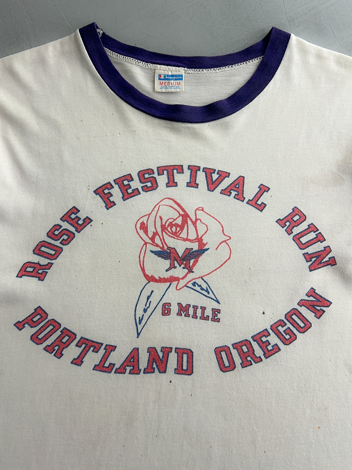 70's Champion Blue Bar Rose Festival Run Ringer [M]