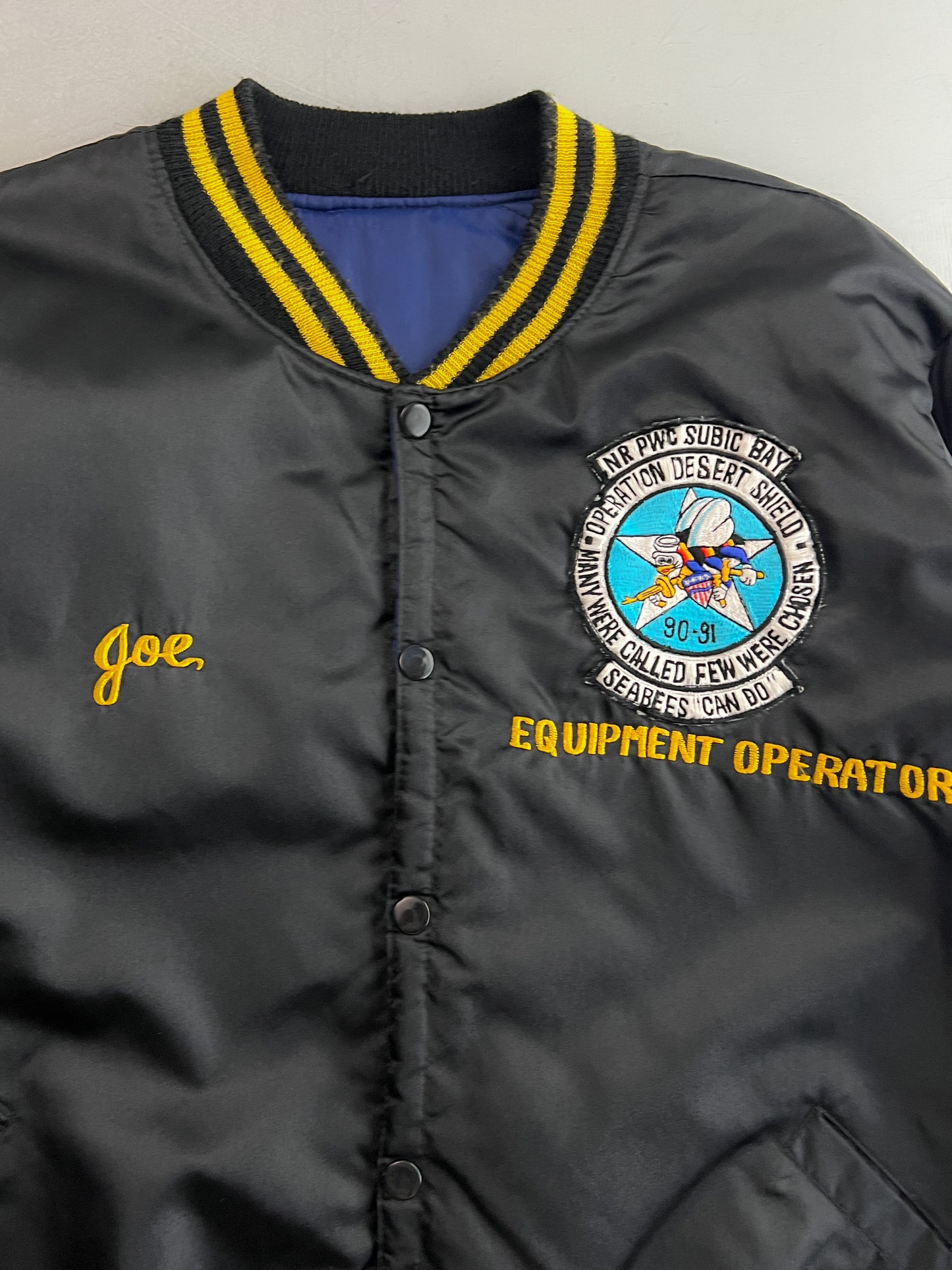 1990's Operation Desert Shield “SEABEES” Souvenir Jacket [L]