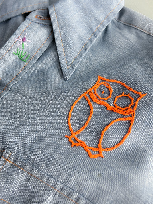 Embroidered Chambray Work Shirt [XS]