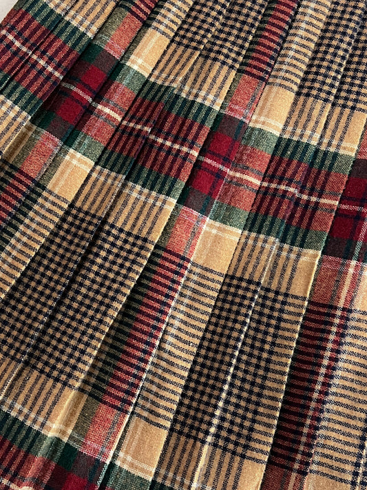 G.J. Forbes Pleated Wool Skirt [27"]