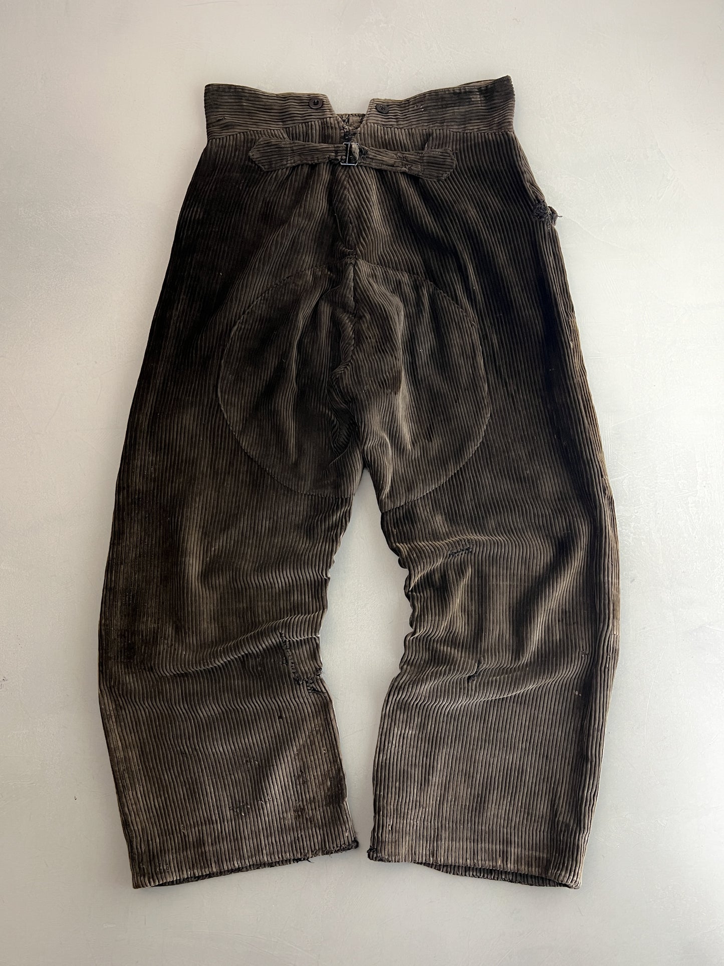 30's/40's French Cord Buckle Back Work Pants [31"]