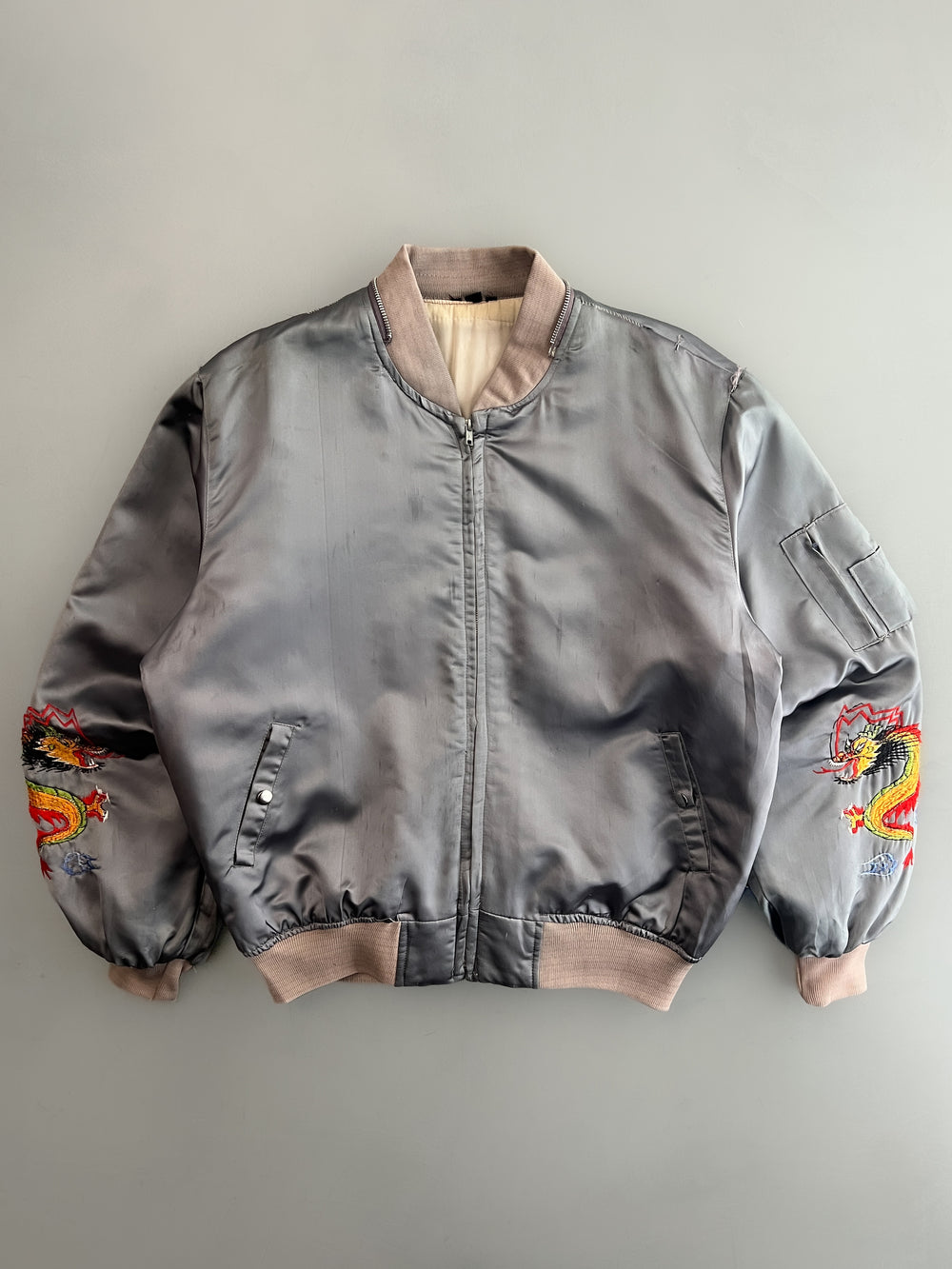 1980's Far East Satin Souvenir Jacket [L/XL]