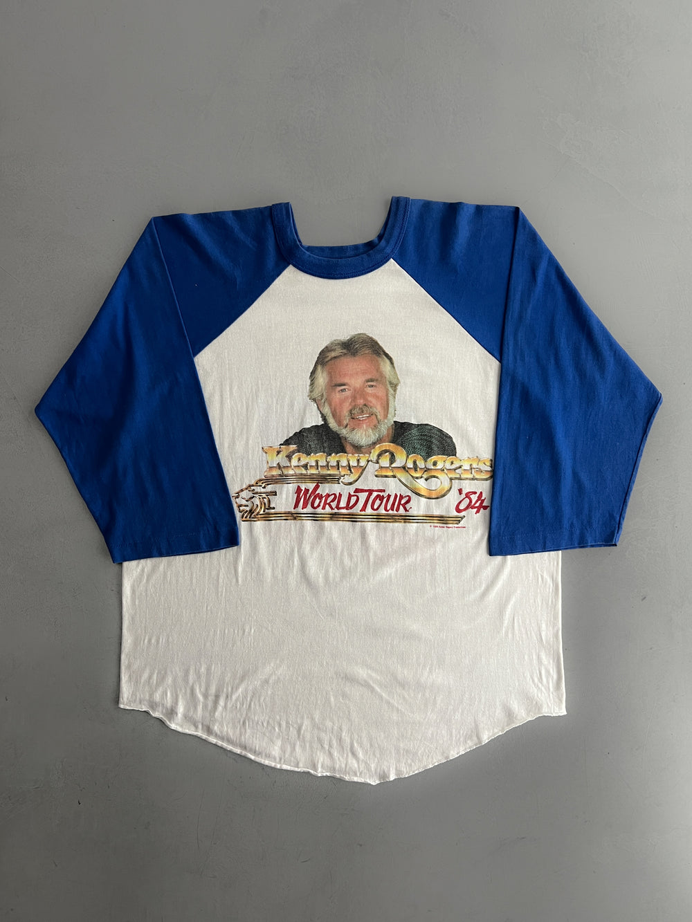 ‘84 Kenny Rogers World Tour Raglan Tee [L]