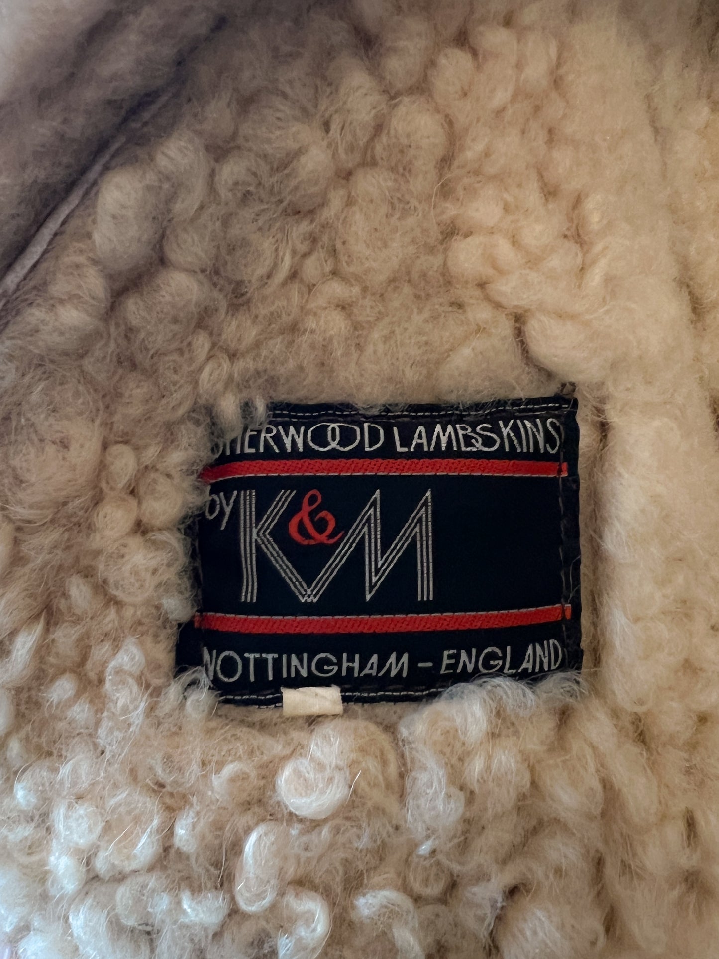 1980's British B-3 Style Shearling Flight Jacket [L]