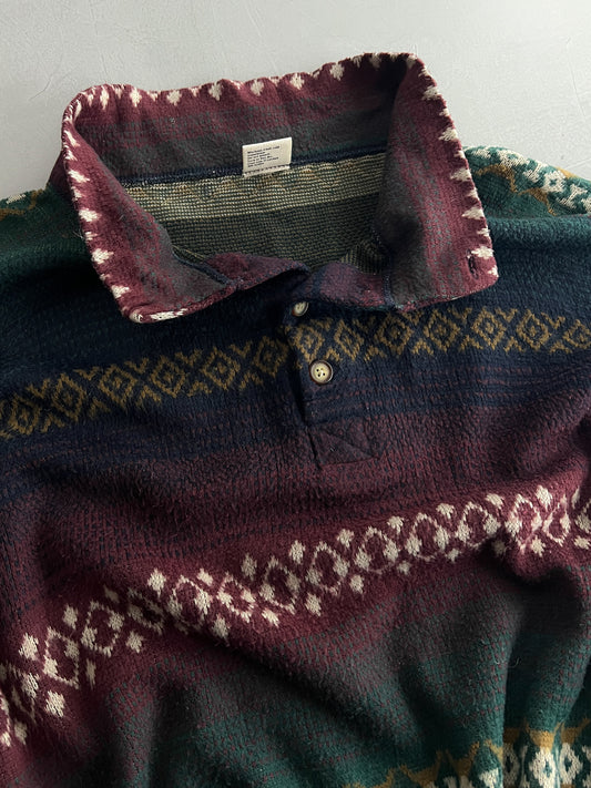 1990's Patterned Pullover [XL]