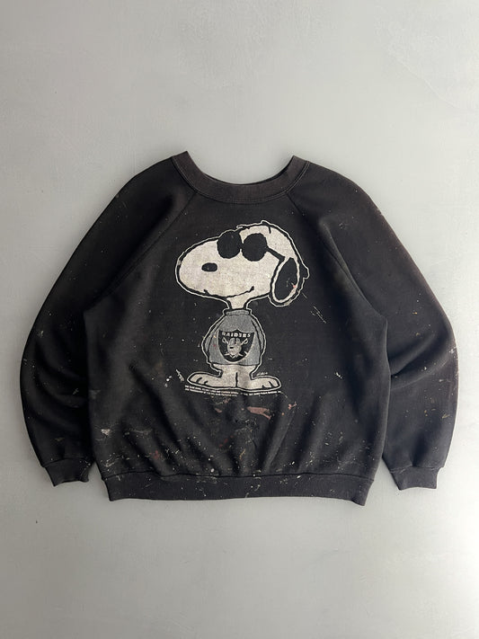 Thrashed 80's Snoopy/Raiders Sweatshirt [M/L]
