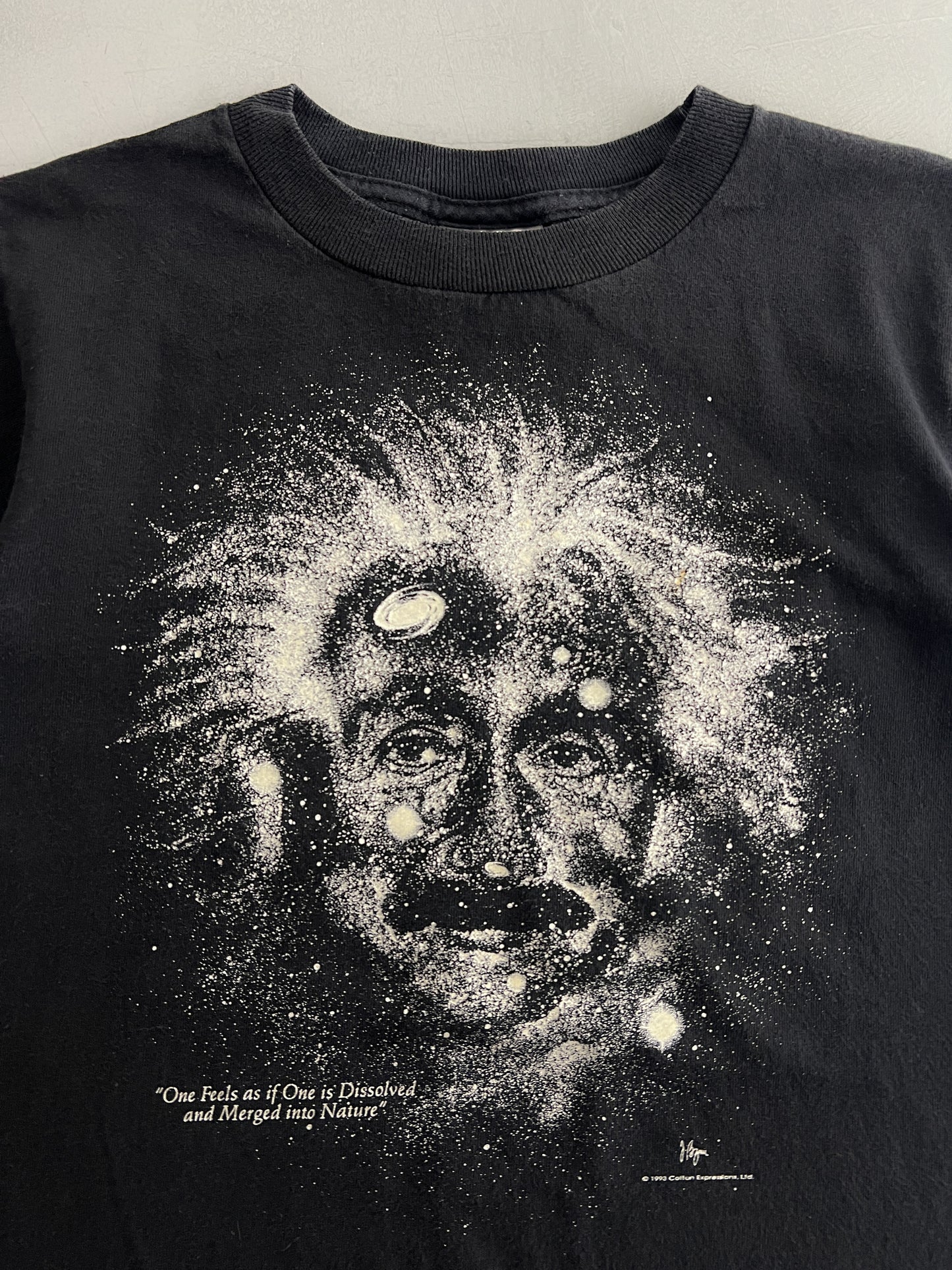 1990's Glow Graphic Albert Einstein Baby Tee [XS]