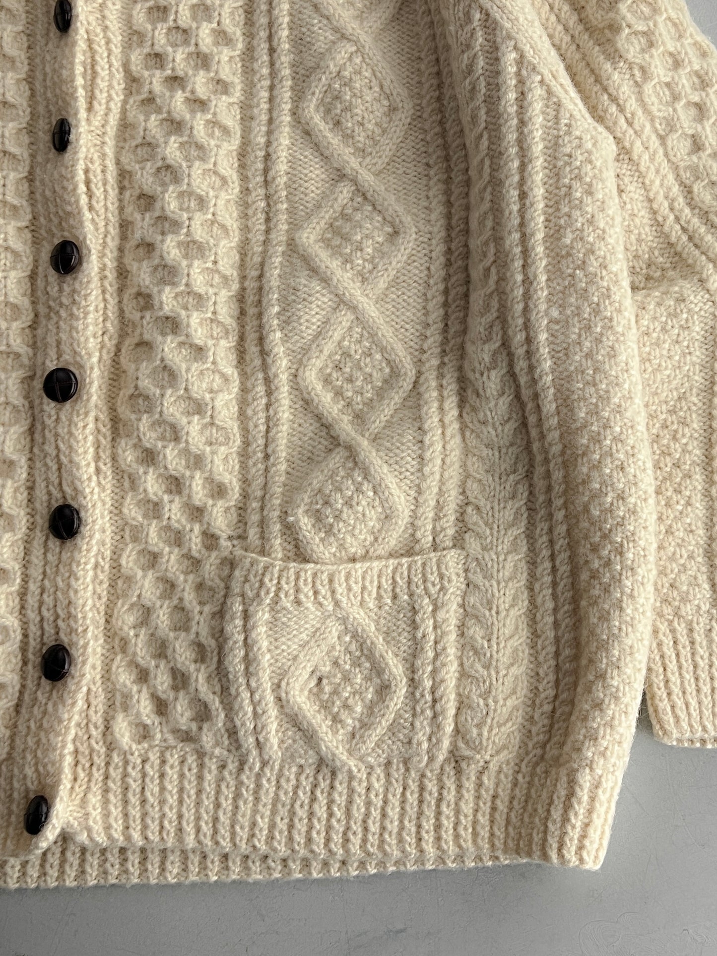 John Molloy Cable Knit Wool Fisherman Sweater [XL]