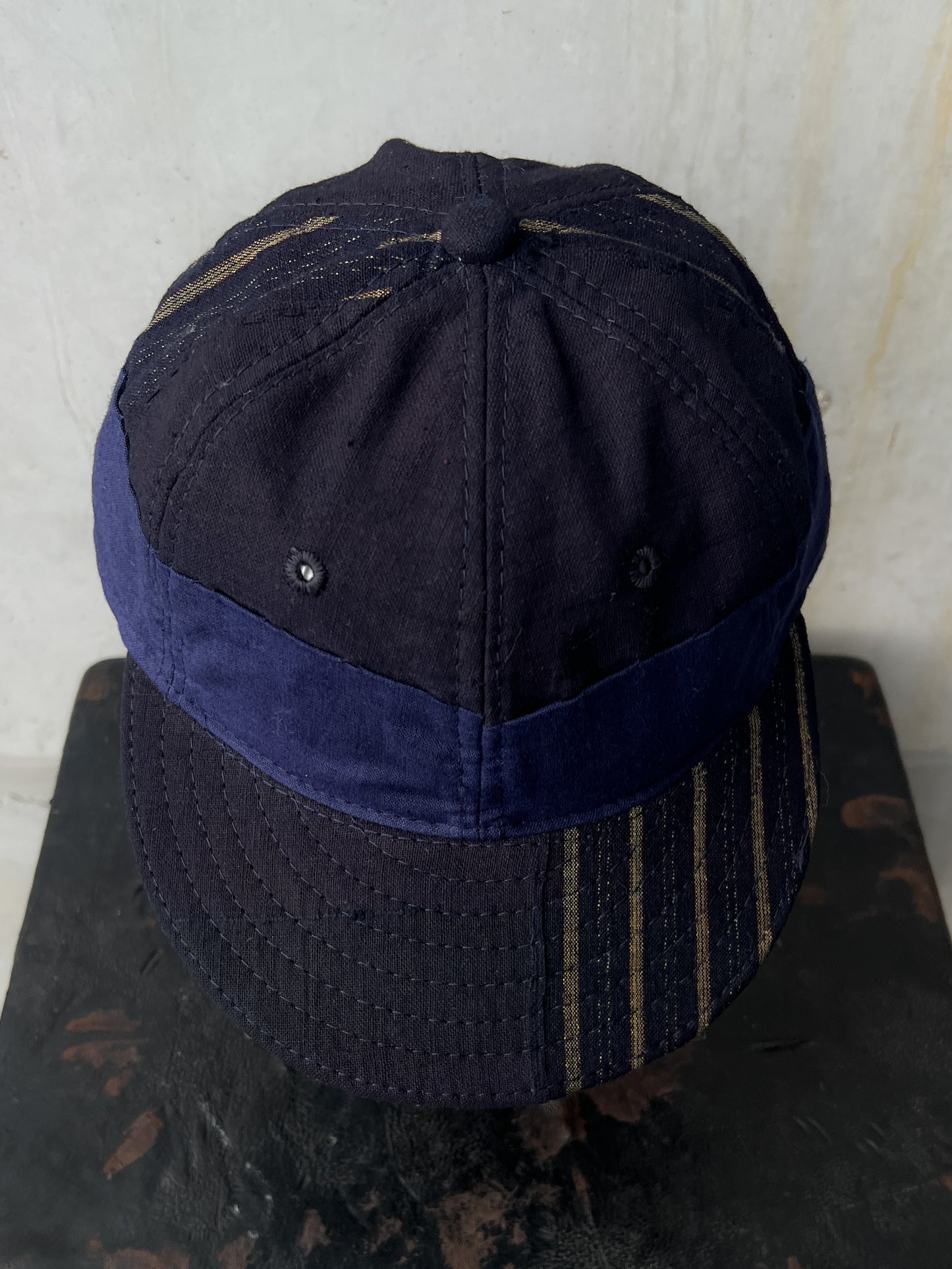 Early 20th c. Japanese Fabric 1930's Baseball Cap By Troy O'Shea Handmade [Adjustable]