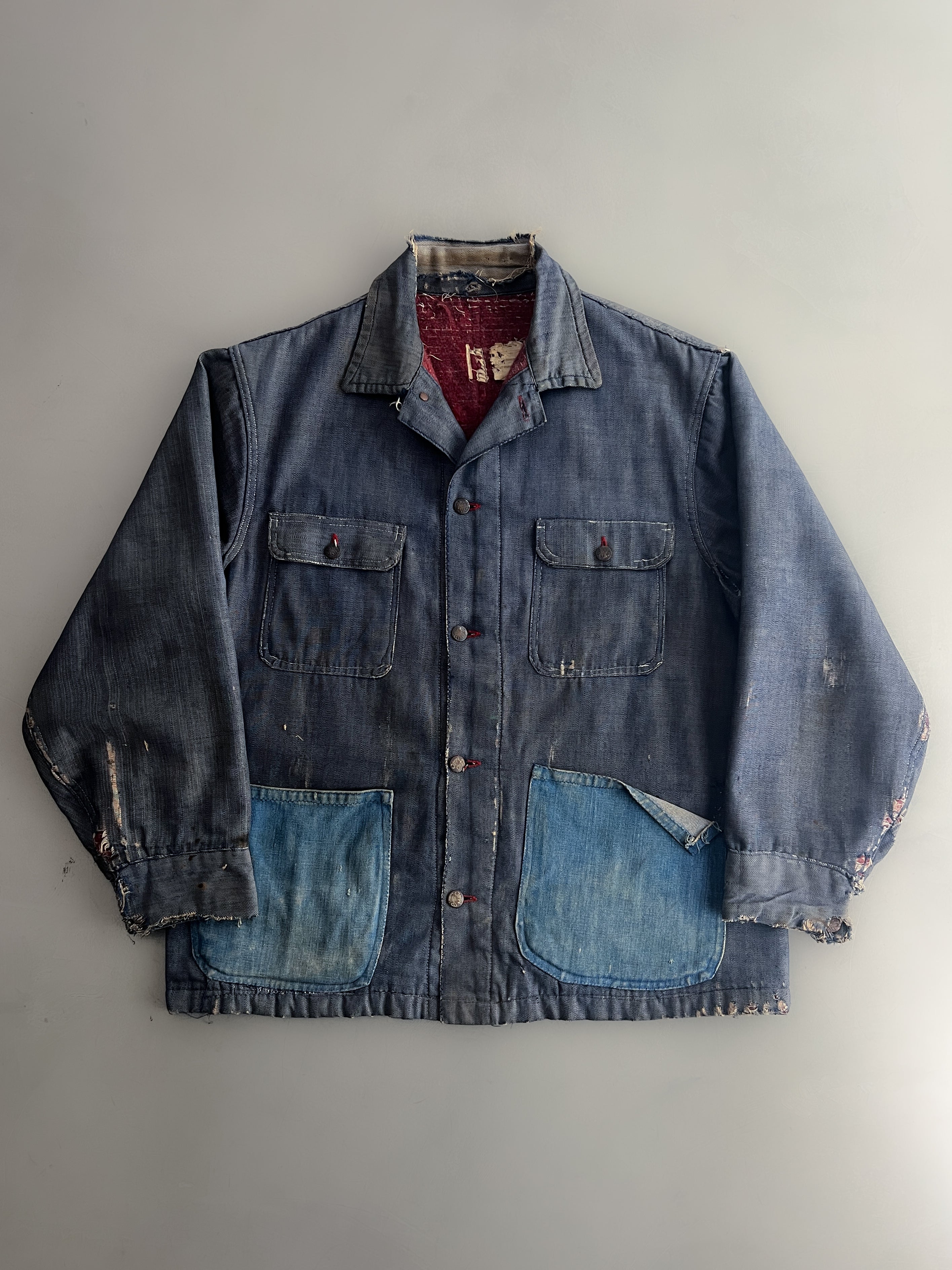 60's/70's Thrashed J.C Penny Big Mac Denim Chore Jacket [L/XL