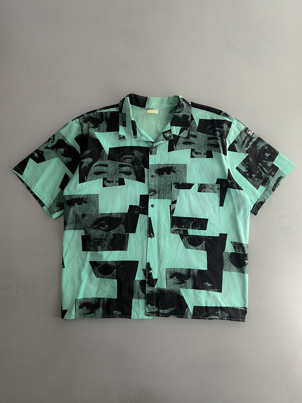 Rare 1980's Jimmy'z Eyeball Photo Print Shirt [L]