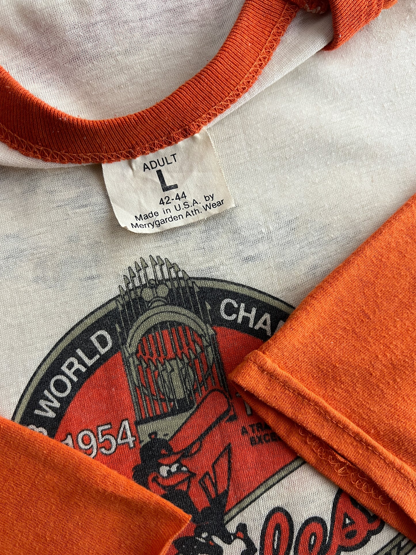 Thrashed 1980's Orioles Raglan Tee [L]