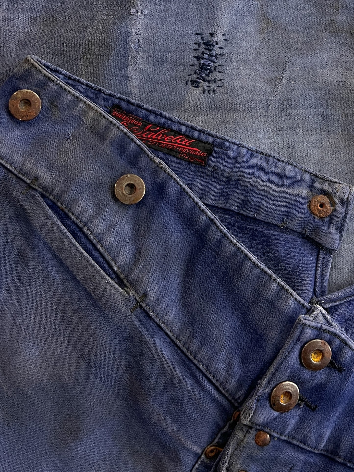 1940's Le Salvetal French Moleskin Buckle Back Work Pants [31"]