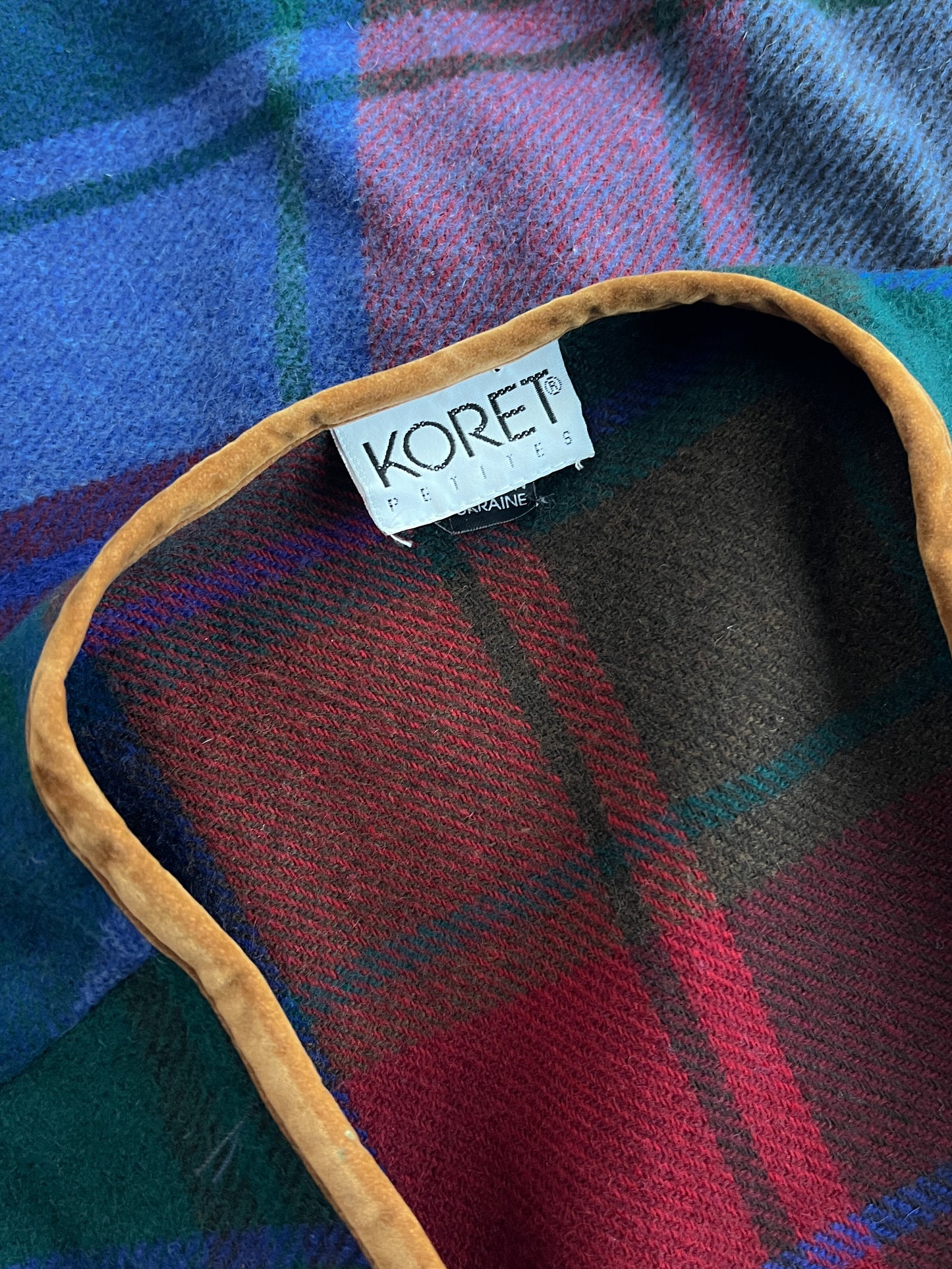 Koret Plaid Wool Vest [M]