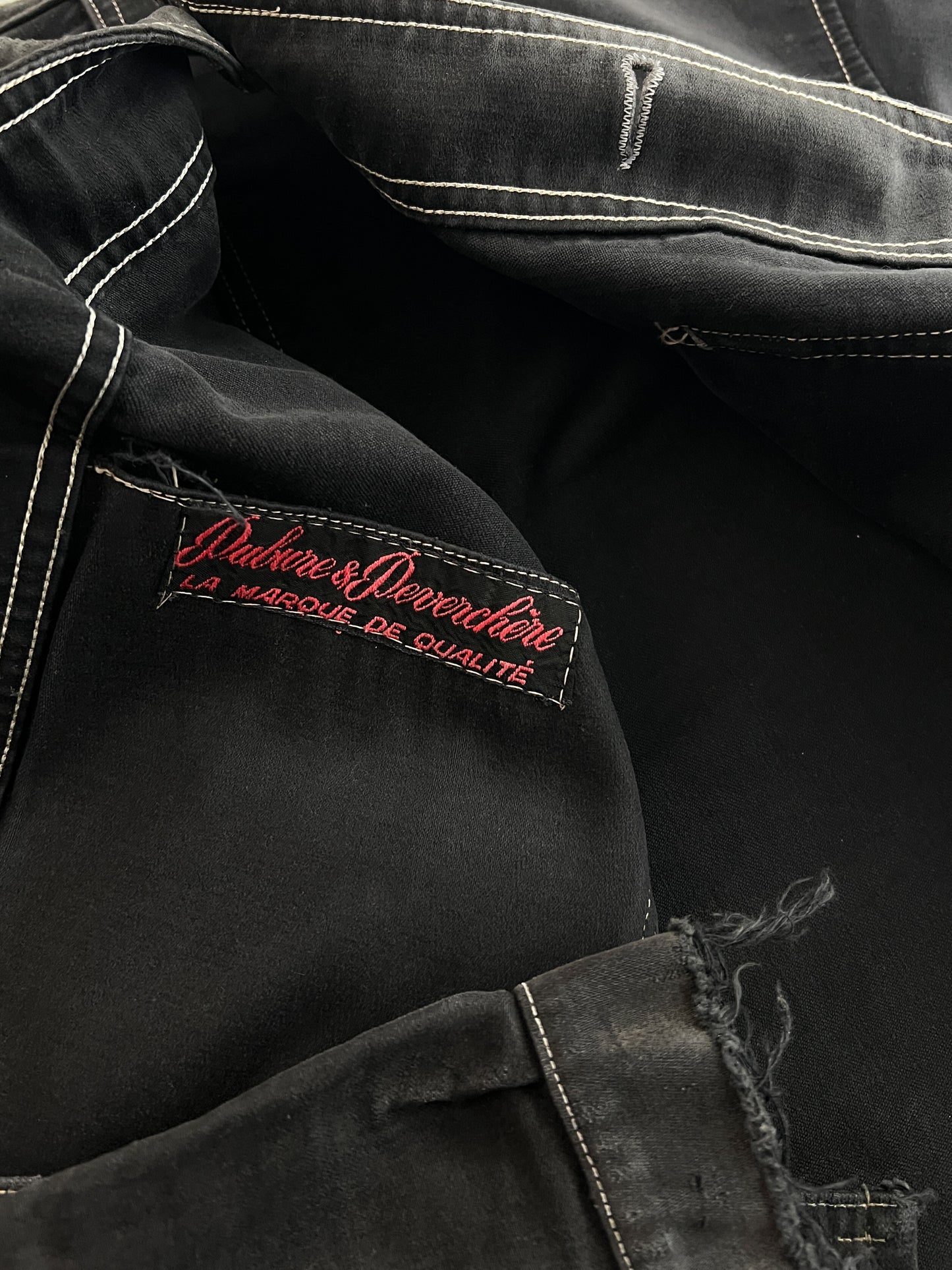 1940's Black French Moleskin Work Jacket [S]