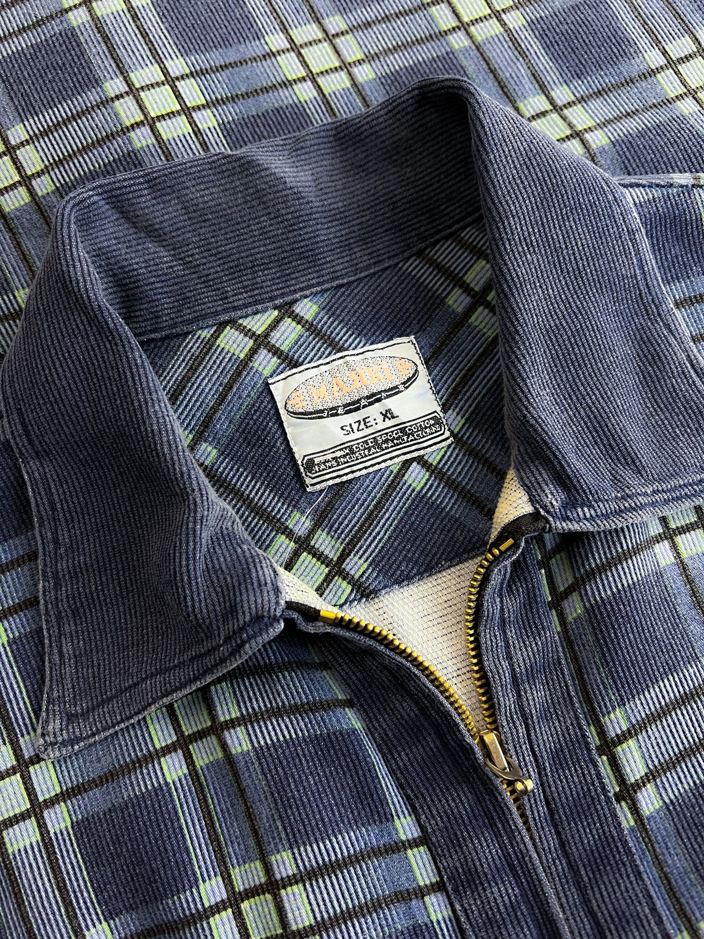 1990's Zip-Up Cord Shirt [L]