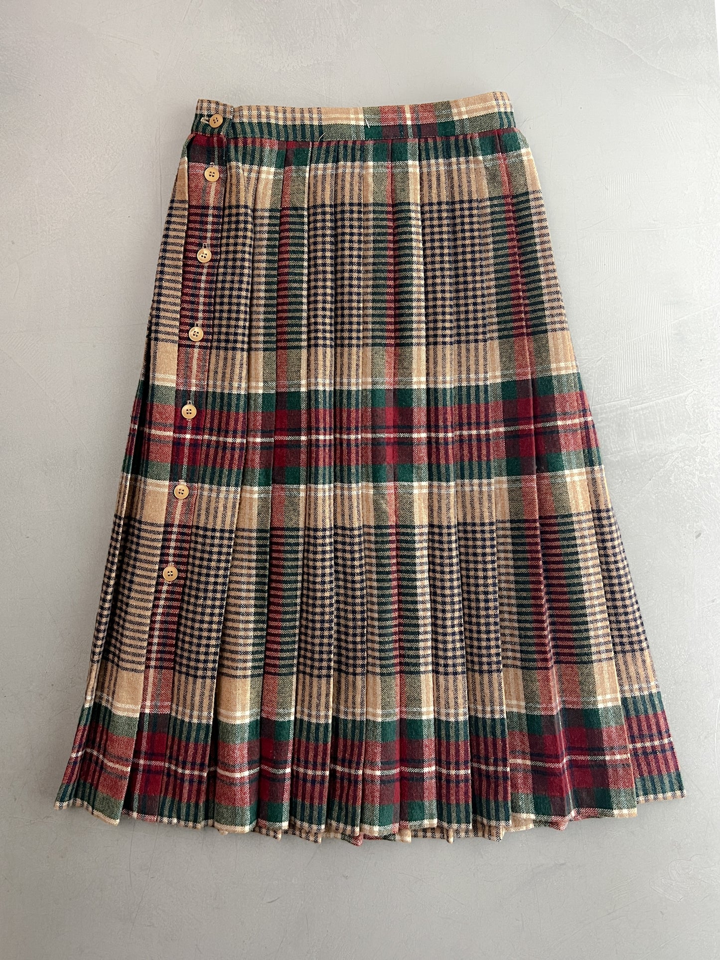 G.J. Forbes Pleated Wool Skirt [27"]