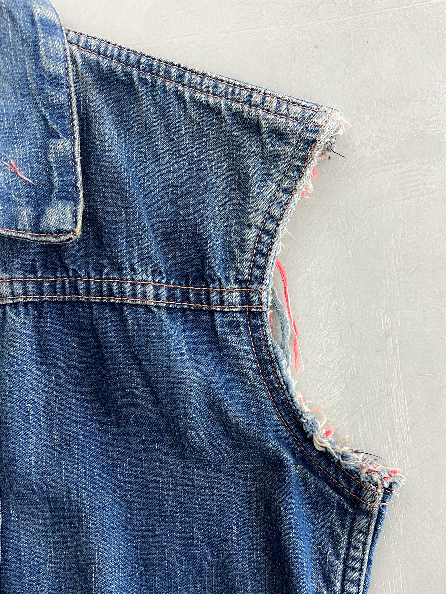 1960's Selvedge Denim Hippie Vest [XS-S]