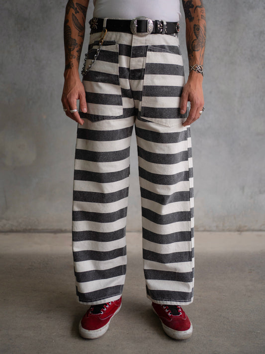 Buckle Back Canvas Prison Pants [30"-32"]