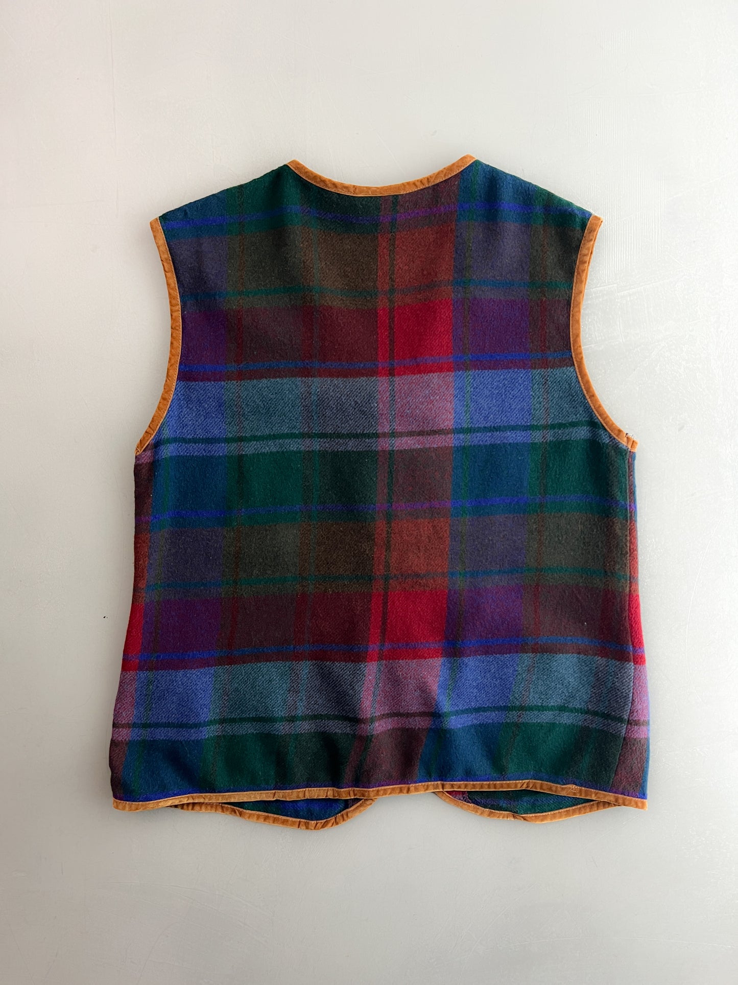 Koret Plaid Wool Vest [M]