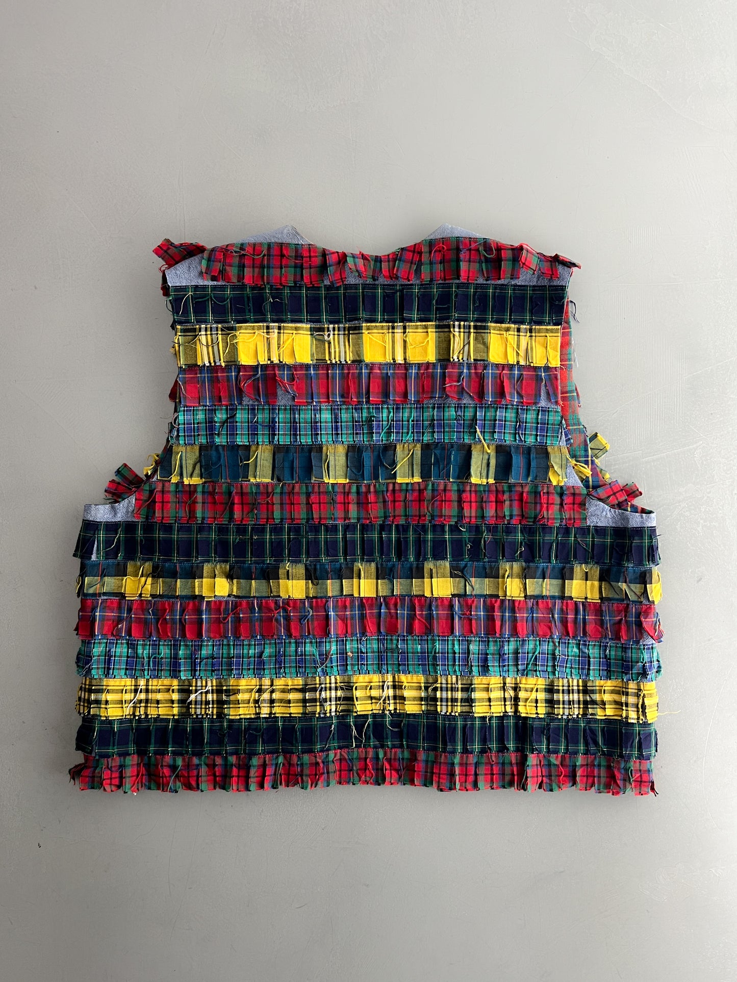 Handmade Plaid Scrap Vest [S/M]