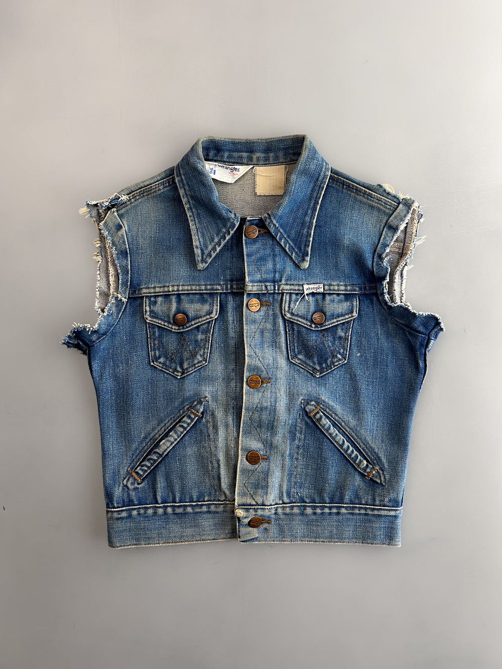 1970's Wrangler Cut Off Denim Vest [XS]