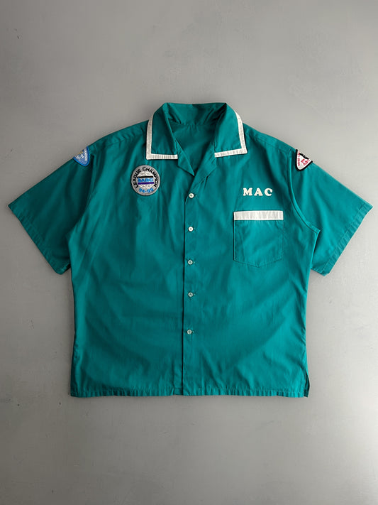 1990's Go For Broke Bowling Shirt [L]